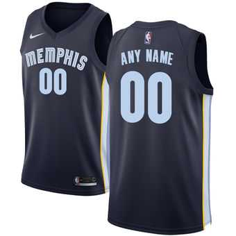 Men & Youth Customized Memphis Grizzlies Nike Navy Swingman Icon Edition Jersey-0